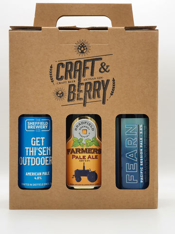 Large Three Bottle/Can Gift Box - Craft & Berry Stamped